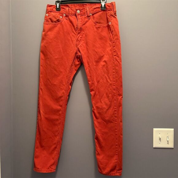 Levi's Other - Levi's Men's 512 Orange Straight Jeans Size 34x32 5-Pocket Design